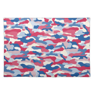Red, White & Blue Camouflage Patriotic Cloth Placemat