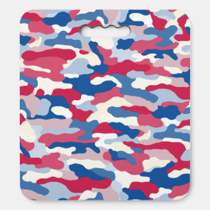 Red White & Blue Camouflage Seat Cushion