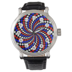 Red White Blue Checker(Jpn) by Kenneth Yoncich Watch