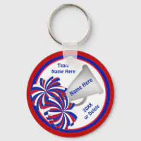 Personalized, Cheer Pom Pom Keychain, Party Favors Keychain