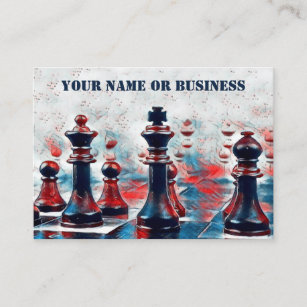 Business card editor Chess Board AT34807