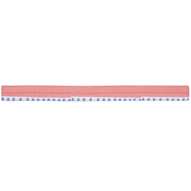Red White Blue Circles Stripes  Elastic Hair Tie (Unwrapped)