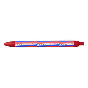Red White Blue Circles Stripes  Pen