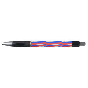 Red White Blue Circles Stripes  Pen