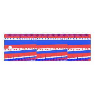Red White Blue Circles Stripes Ruler