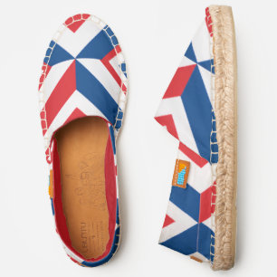 Red White & Blue Colorblock Espadrilles