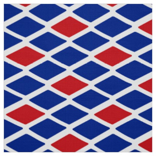 Red White Blue Diamond Snakeskin Fabric