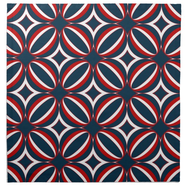 Red,White, & Blue Dinner Napkins (Front)