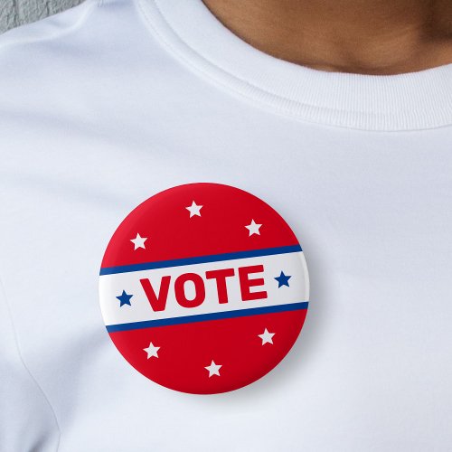 Red White  Blue Election Voting Vote Button