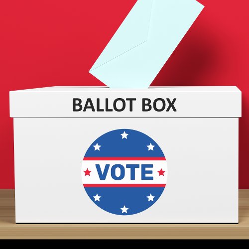 Red White  Blue Election Voting Vote  Classic Round Sticker