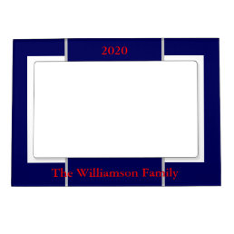 Red White Blue Family Name Magnetic Frame