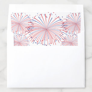 Red, White & Blue Fireworks 4th Of July Envelope Liner
