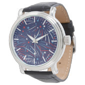 Red White Blue Fireworks and Stars Watch (Angled)