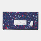 Red White Blue Fireworks Stars Desk Mat (Keyboard & Mouse)