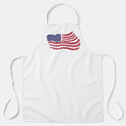 Red White Blue Flag Design Apron