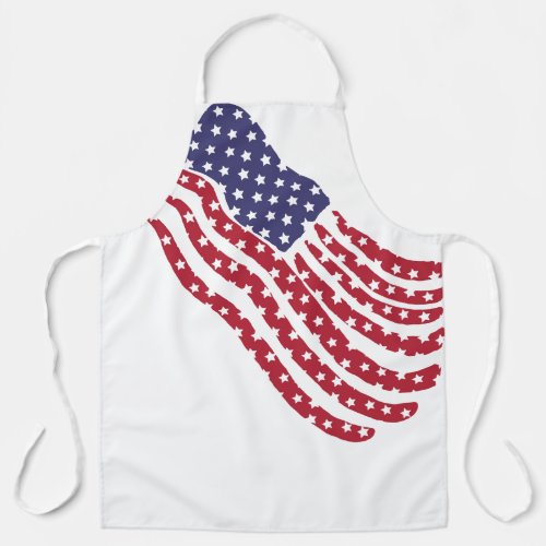 Red White Blue Flag Design Apron