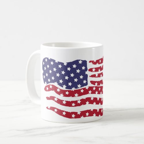 Red White Blue Flag Design Coffee Mug