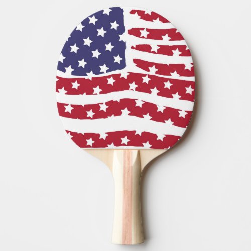 Red White Blue Flag Design Ping Pong Paddle