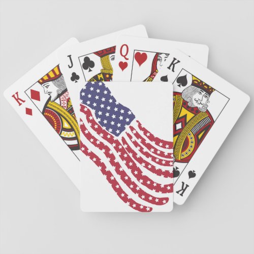 Red White Blue Flag Design Playing Cards