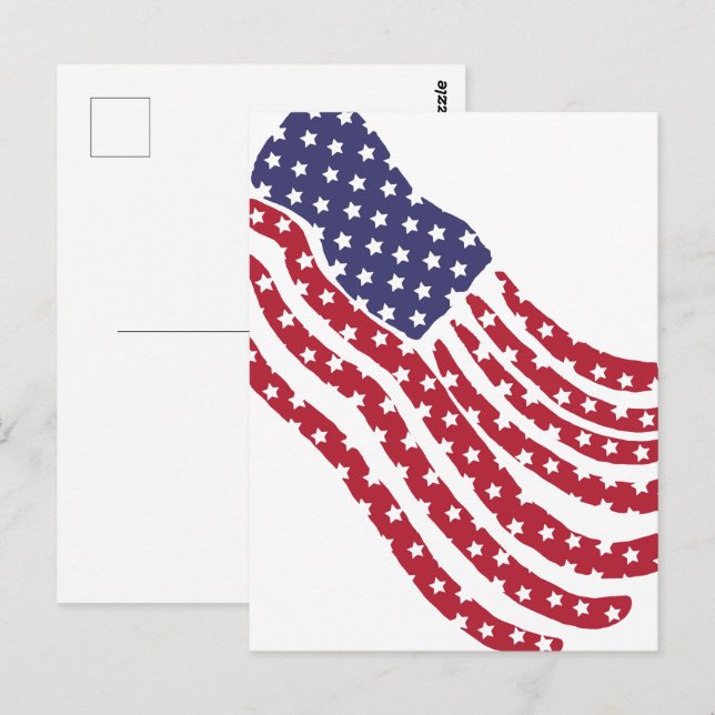 Red White Blue Flag Design Postcard (Front/Back)