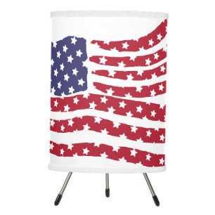 Red White Blue Flag Design Table Lamp