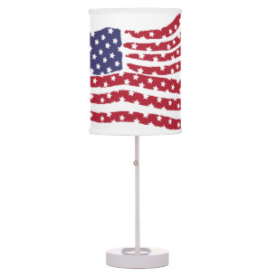 Red White Blue Flag Design Table Lamp