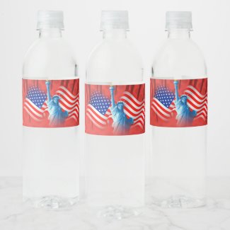 Red White Blue Food and Beverage Label Set