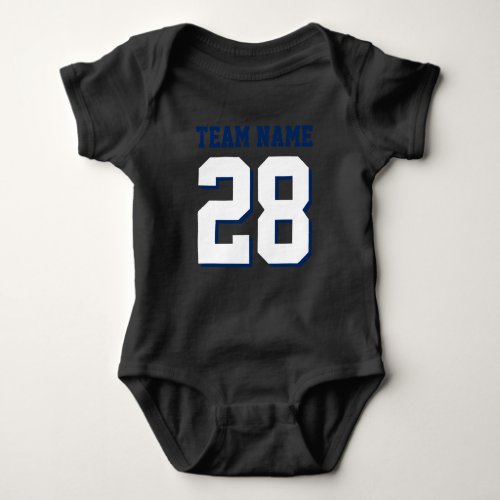 Red White Blue Football Jersey Sports Baby Romper