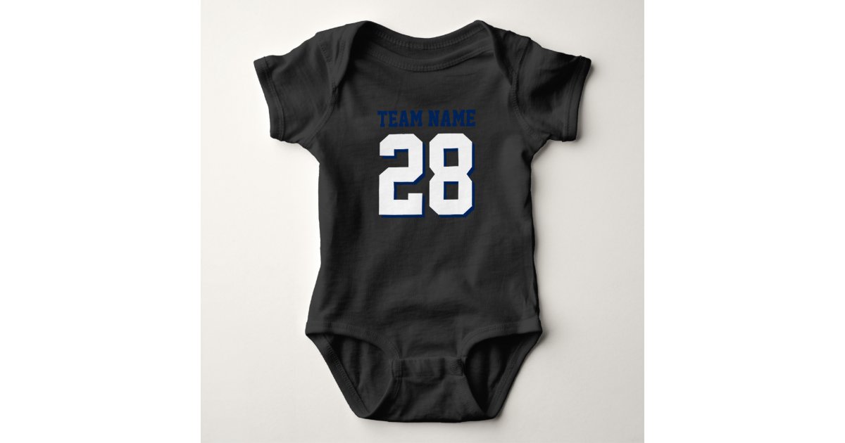 Red White Blue Football Jersey Sports Baby Romper Zazzle