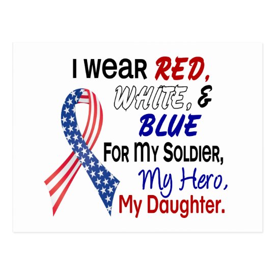 Red White Blue For My Daughter Postcard