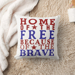 Red White Blue Fourth Of July Throw Pillow