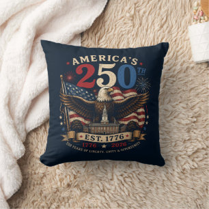 Red White Blue Fourth Of July Throw Pillow