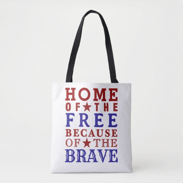 Red White Blue Fourth Of July Tote Bag (Front)