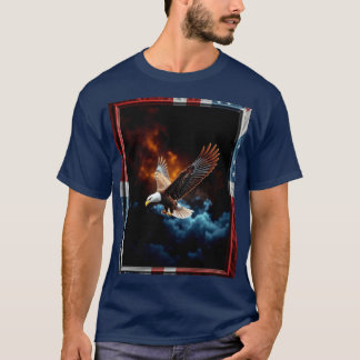 Red White & Blue Framed Eagle T-Shirt