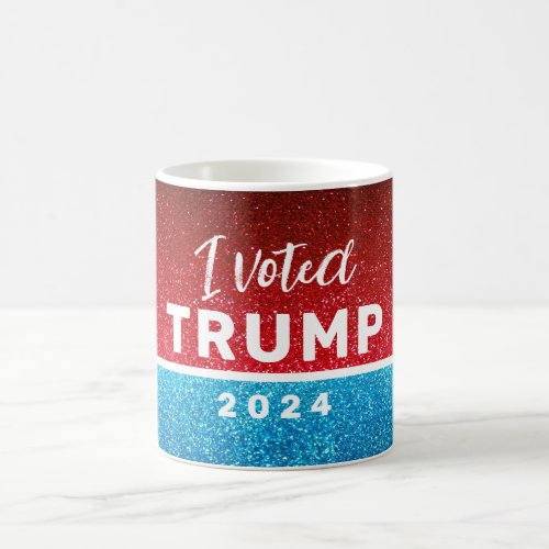 Red White Blue Glitter American Campaign Template Coffee Mug