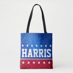 Red White Blue Glitter American Campaign Template Tote Bag