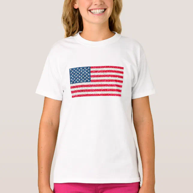 Gender-Neutral Matching 2022 United States of All Flag Graphic T-Shirt  for Kids