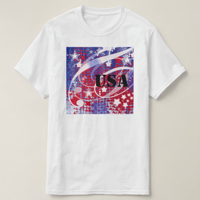 Red, White & Blue Glory Personalized T-Shirt (Design Front)