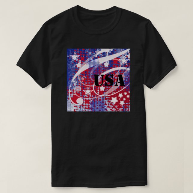 Red, White & Blue Glory Personalized T-Shirt (Design Front)