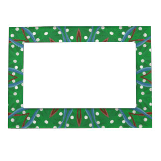 Red White Blue Green Christmas Magnetic Frame