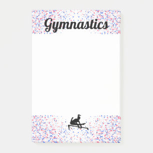 Red, White, Blue Gymnastics Uneven Bars Post-it Notes