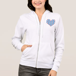 Red White & Blue Heart of Stars Hoodie