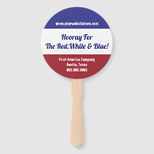 Red,White & Blue Independence Day 4th of July Vote Hand Fan