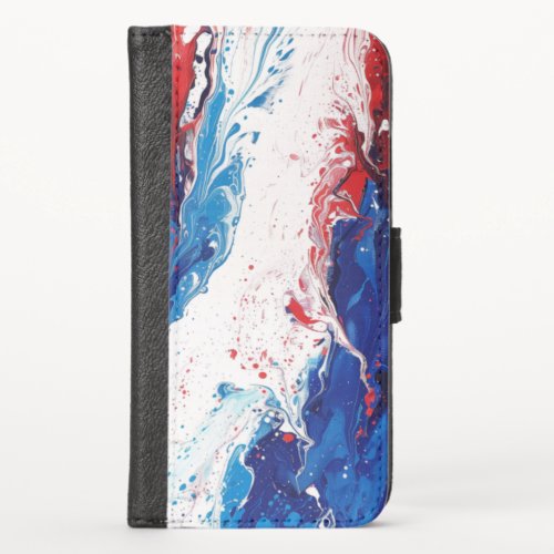 Red White  Blue  iPhone X Wallet Case