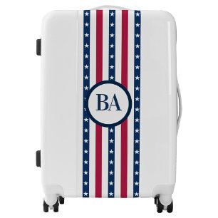 Red White Blue Luggage