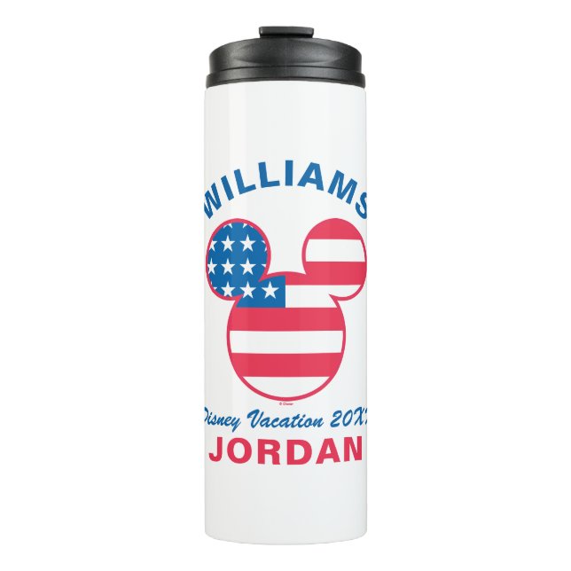 Red White & Blue Mickey | Family Vacation & Year Thermal Tumbler (Front)