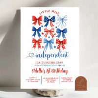 Red White Blue Miss Independent 1st Birthday