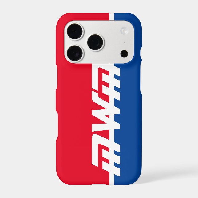 Red White Blue Monogram Cell Phone Case (Back)