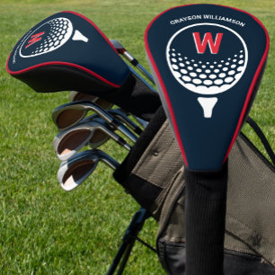 Red White & Blue Monogram Golf Head Cover