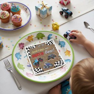 Red White Blue Monster Truck Ninth Birthday Bash Napkins